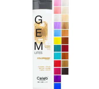 Celeb Luxury Gem Lites Colorwash, Professional Semi-Permanent Hair Color Depositing Shampoo, Cognac Quartz , 8.25 Fl Oz (Pack of 1)