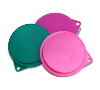 SPOT Pet Food Can Covers – Reusable Lid for Cat or Dog Food Tin -Fits 3inch and 3-3/8inch Diameter Cans, Fits Most Canned Foods – Durable, Easy to Use – Keeps Food Fresh – 3 Pack, Assorted Colors