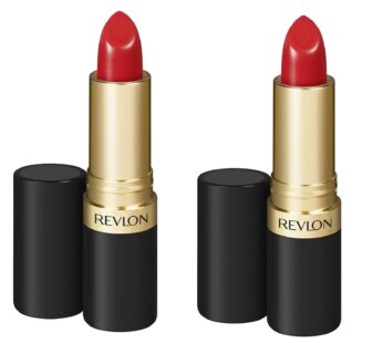 Revlon Super Lustrous Lipstick with Vitamin E and Avocado Oil, Cream Lipstick in Red, 725 Love that Red, 0.15 oz (Pack of 2)