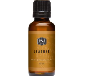 P&J Fragrance Oil – Leather Oil 30ml – Candle Scents, Soap Making, Diffuser Oil, Aromatherapy