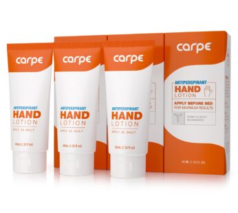 Carpe Antiperspirant Hand Lotion (Pack of 3), A dermatologist-recommended smooth lotion that helps stop hand sweat, great for hyperhidrosis or excessive sweat (Original Eucalyptus)