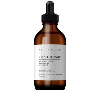 Asterwood Triple Repair Matrixyl 3000 + Argireline + Hyaluronic Acid + Organic Vitamin C Serum for Face; Anti-Aging Face Serum, Anti-Wrinkle Serum, Facial Skin Serum Skin Care, 118ml/4 oz