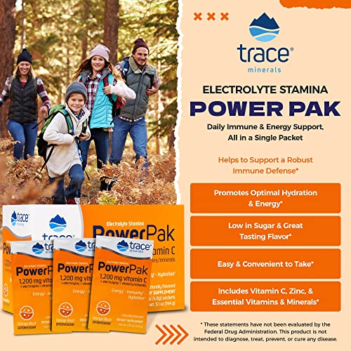 Electrolyte Stamina Power Pak Orange Blast Trace Minerals 0.17oz(4.8g) each 30 Packet. - Image 2