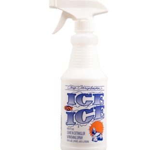 Chris Christensen Ice on Ice Detangler and Finishing Dog Spray, Groom Like a Professional, Ready to Use, Helps Brush/Comb Glide Through Coat, Conditions, No Residue, All Coat Types, Made in USA, 16 oz