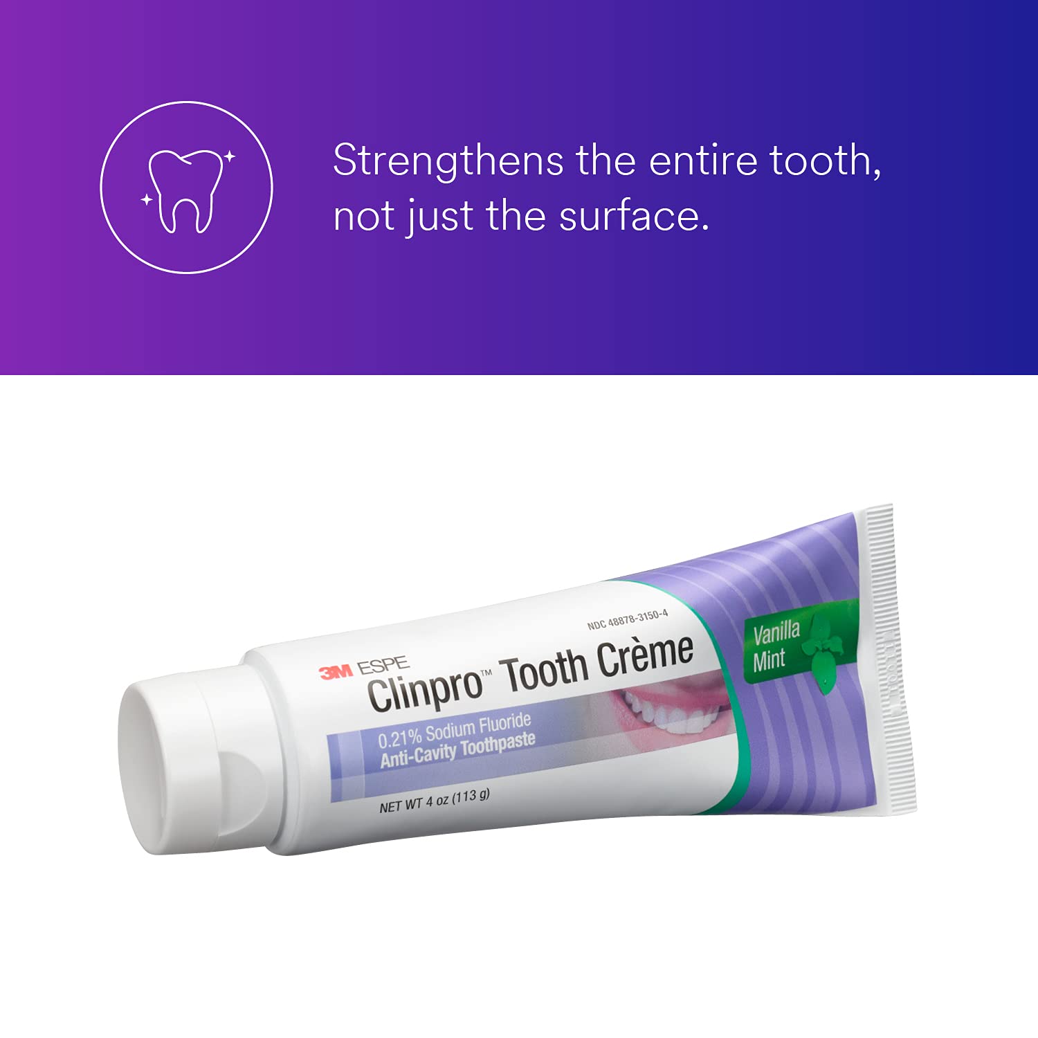 3M Clinpro Tooth Creme 0.21% Sodium Fluoride Anti Cavity Toothpaste, Vanilla Mint - Image 3