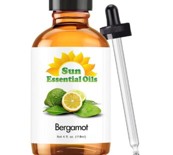 Sun Essential Oils 4oz – Bergamot Essential Oil – 4 Fluid Ounces – Essential Oil Bergamot – Bergamont Oil