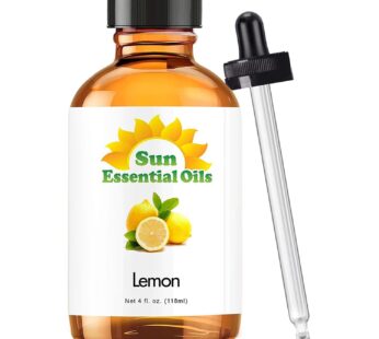 Sun Essential Oils 4oz – Lemon Essential Oil – 4 Fluid Ounces