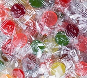 Eda’s Sugar Free Mixed Fruit Hard Candy, individually wrapped, OU Parve, Uses Sorbitol, Low Sodium, 1 LB