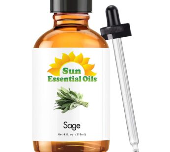 Sun Essential Oils 4oz – Sage Essential Oil – 4 Fluid Ounces