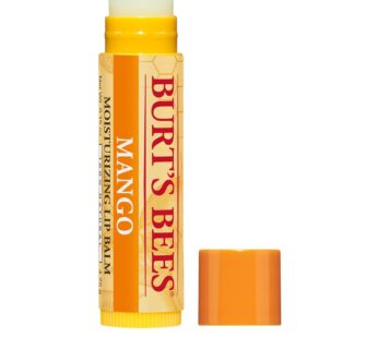 Burt’s Bees 100% Natural Moisturizing Lip Balm, Mango Beeswax & Fruit Extracts – 12 Tubes