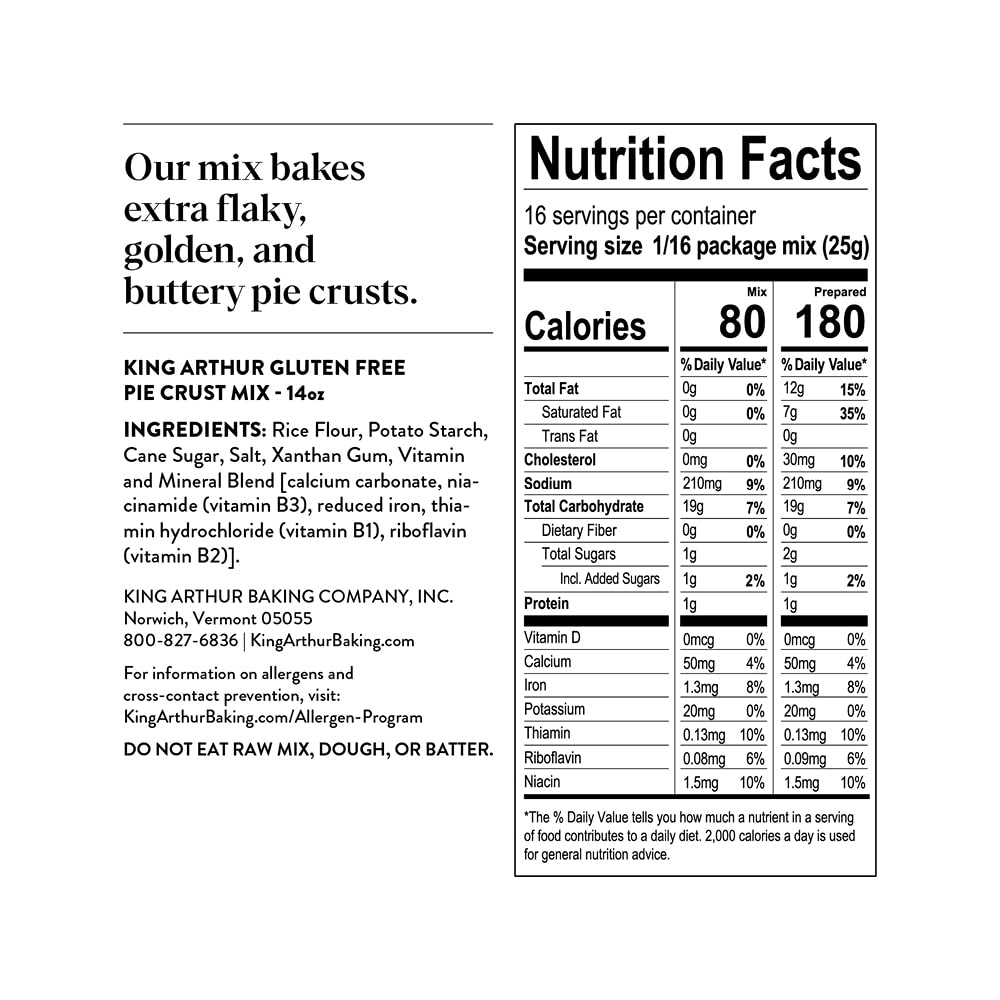 King Arthur Flour Gluten Free Pie Crust Mix, Packaging May Vary, 14 Oz - Image 5