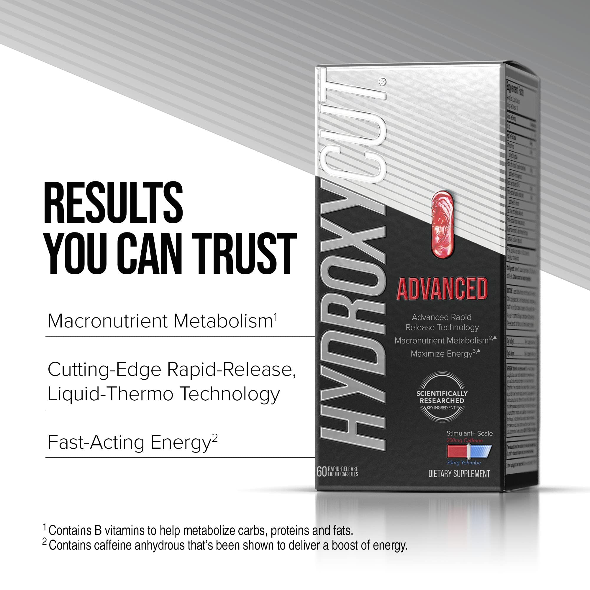 Hydroxycut Advanced - 60 Rapid-Release Liquid Capsules - Thermogenic Calorie Burn, Maximize Energy - for Women & Men - Image 3