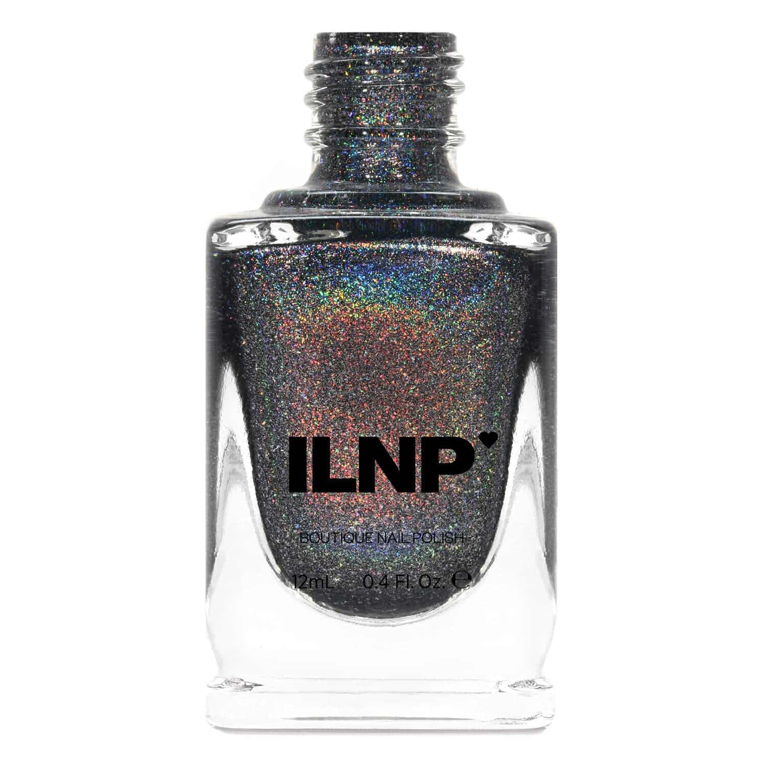 ILNP Maiden Lane - Charcoal Grey Ultra Holographic Nail Polish