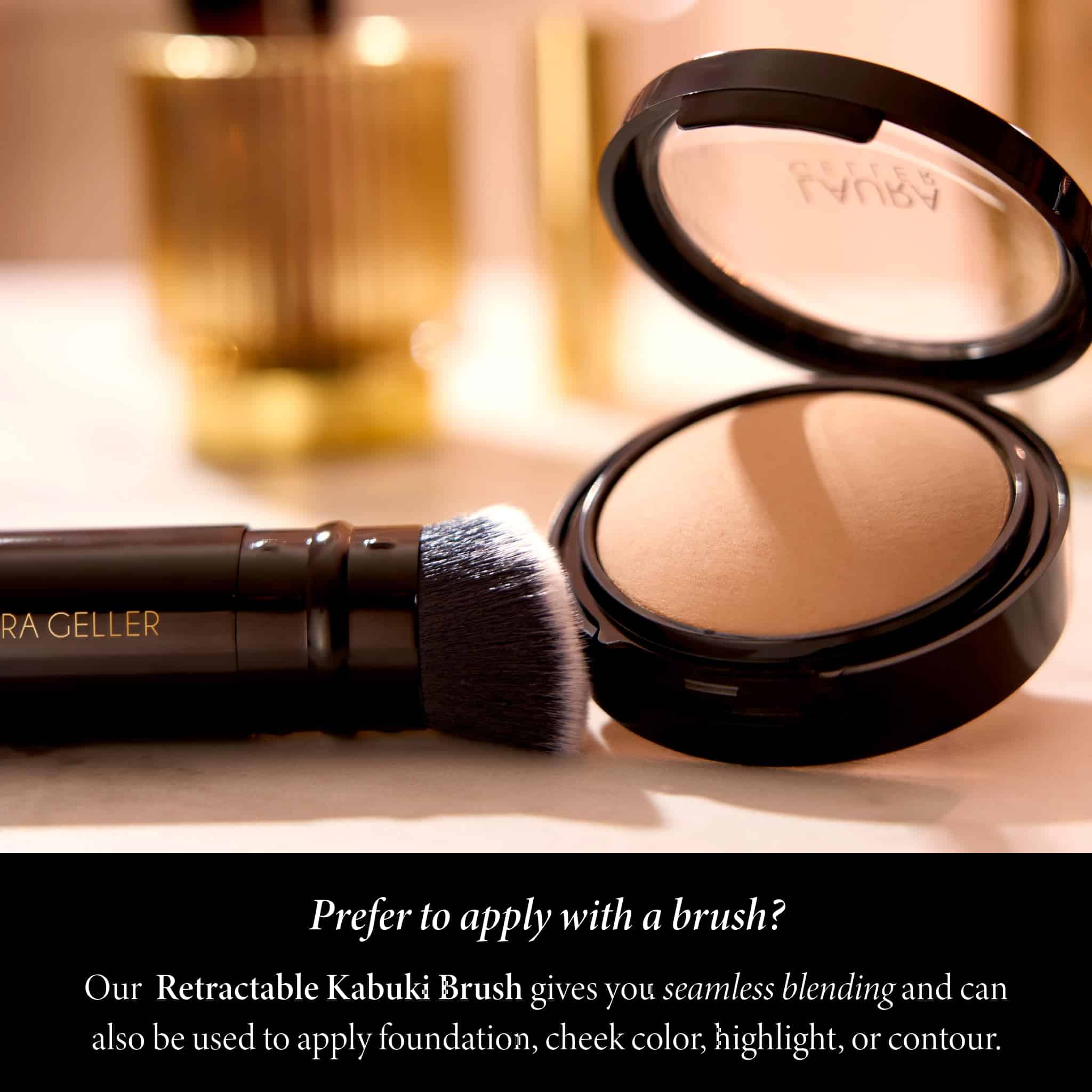 LAURA GELLER NEW YORK Baked Double Take Powder Foundation - Deep - Buildable Medium to Full Coverage - Matte Finish - Image 5