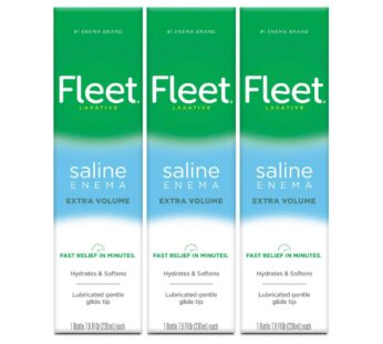 Fleet Laxative Saline Extra Enema for Adult Constipation, 7.8 fl oz, 3 Pack