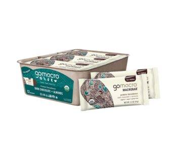 GoMacro MacroBar Organic Vegan Protein Bars – Dark Chocolate + Almonds (2.3 Ounce Bars, 12 Count)