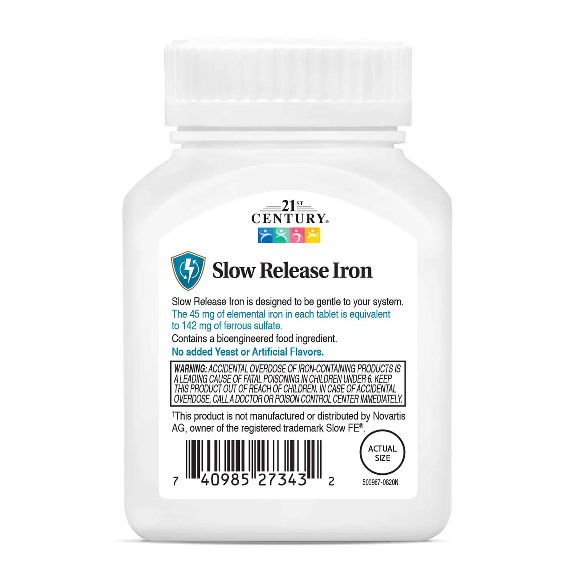 21st Century Slow Release Iron Tablets, 60 Count (Pack of 3) - Image 5