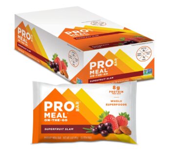 PROBAR – Meal Bar, Superfruit Slam, Non-GMO, Gluten-Free, Healthy, Plant-Based Whole Food Ingredients, Natural Energy, 3 Ounce (Pack of 12)