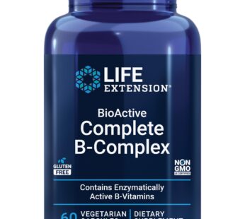 Life Extension Bioactive Complete B-Complex, Heart, Brain and Nerve Support, Healthy Energy, Metabolism, Complete B Complex, 60 Vegetarian Capsules
