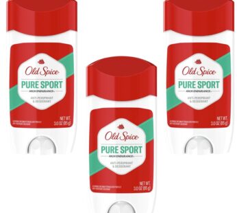 Old Spice 03891 Deodorant Stick, High Endurance, Pure Sport Scent, 3-oz. – Quantity 3