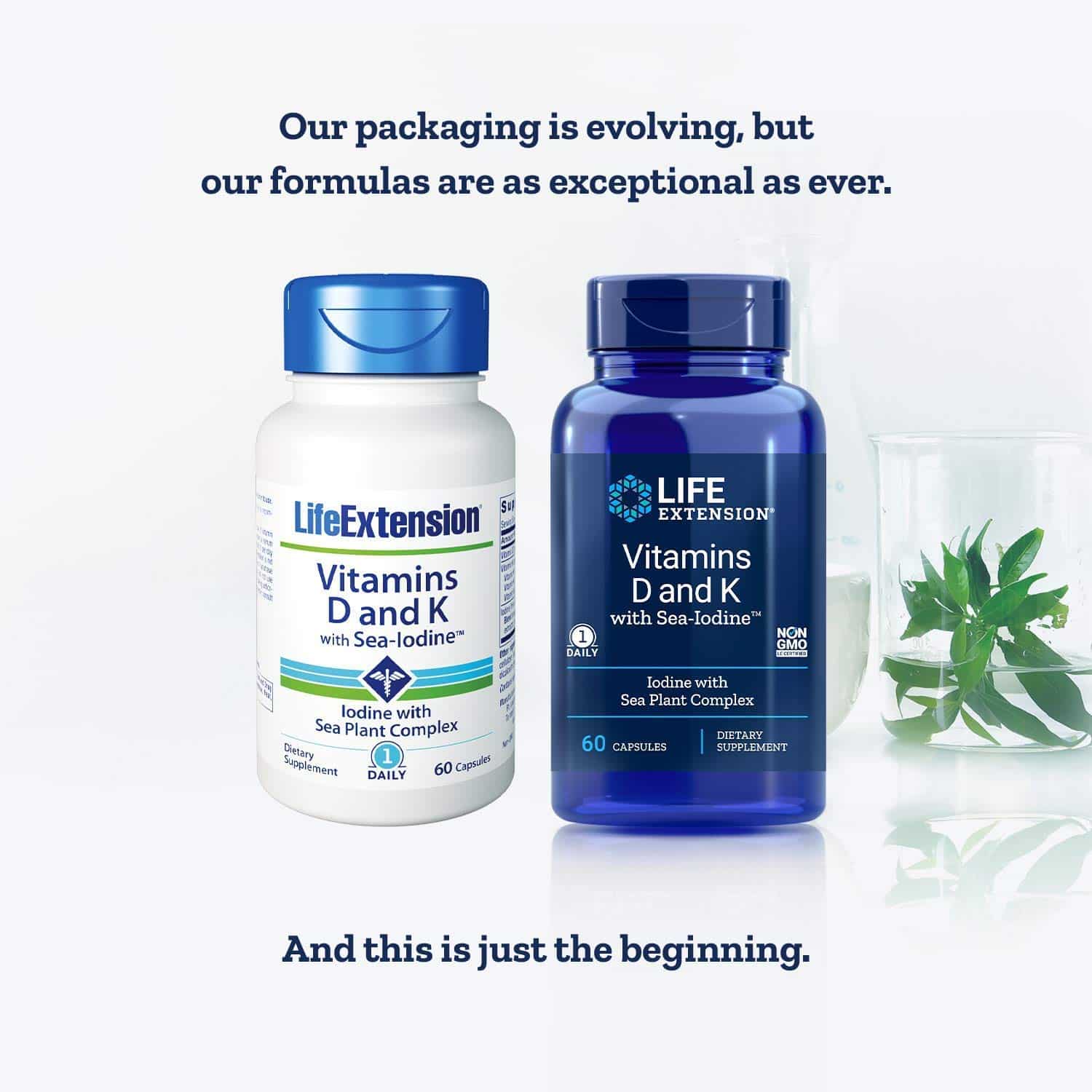 Life Extension Vitamins D and K with Sea-Iodine 60 Capsules (2pack) - Image 2