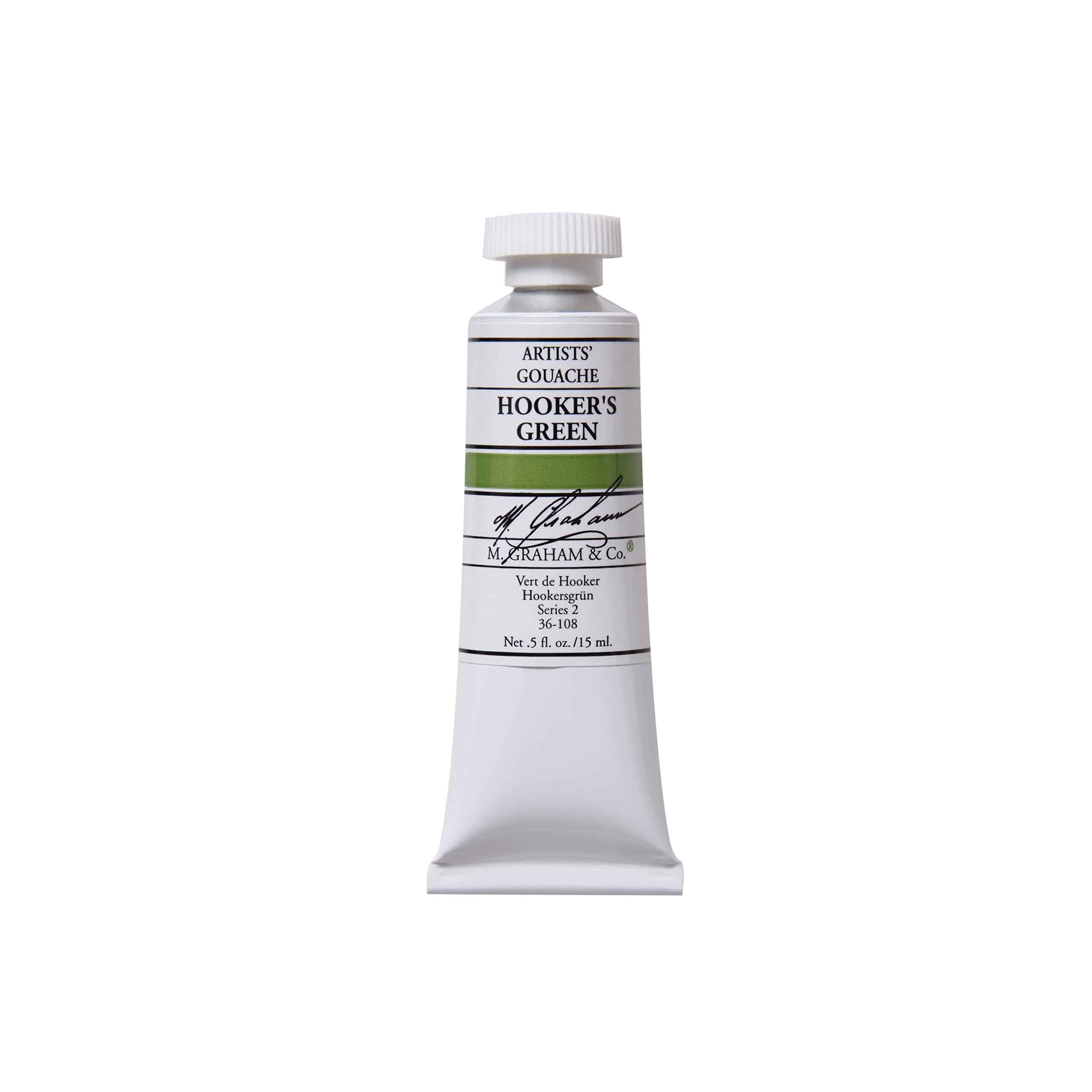 M. Graham 1/2-Ounce Tube Gouache Paint, Hooker's Green