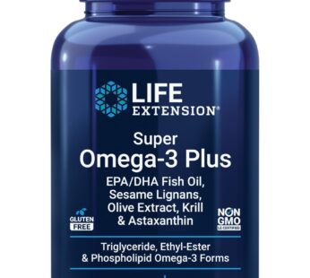 Life Extension Super Omega-3 Plus EPA/DHA Fish Oil, Sesame Lignans, Olive Extract, Krill & Astaxanthin – Heart, Brain & Joint Health Support – Gluten-Free, Non-GMO – 120 Softgels