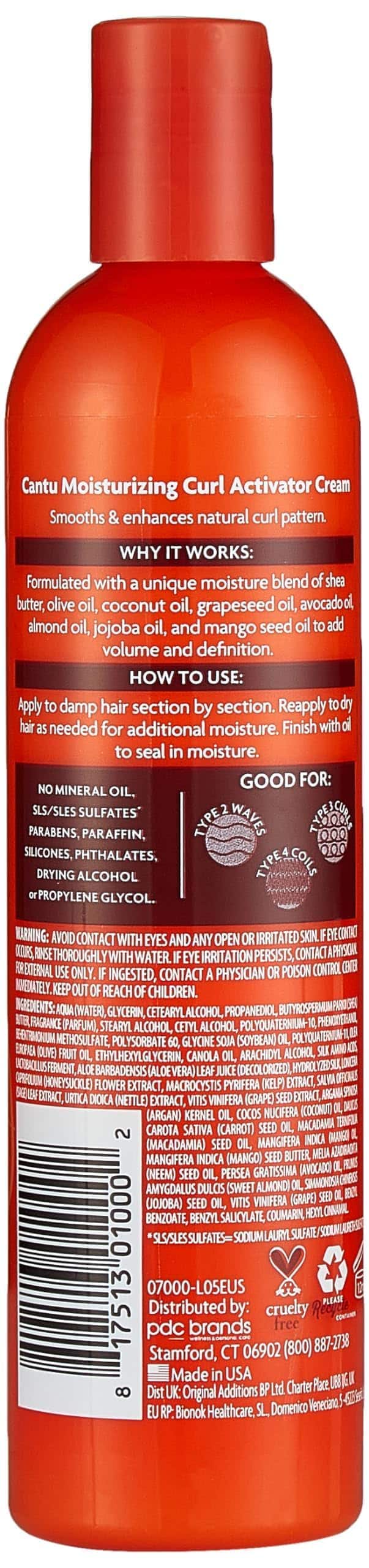 Cantu Shea Butter Moisturizing Curl Activator Cream 12 Oz., Ivory (0002) - Image 2