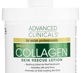 Advanced Clinicals Collagen Cream Moisturizer Body Lotion & Face Cream | Dry Skin Rescue Collagen Lotion | Skin Tightening Cream | Skin Firming + Tightening Lotion | Body Skin Care Products, 16 Ounce