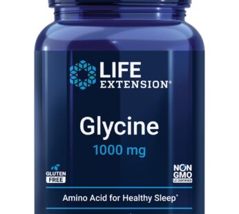 Life Extension Glycine, 1000 mg, Amino Acid That Promotes Healthy Sleep, Gluten-Free, Non-GMO, Vegetarian, 100 Capsules