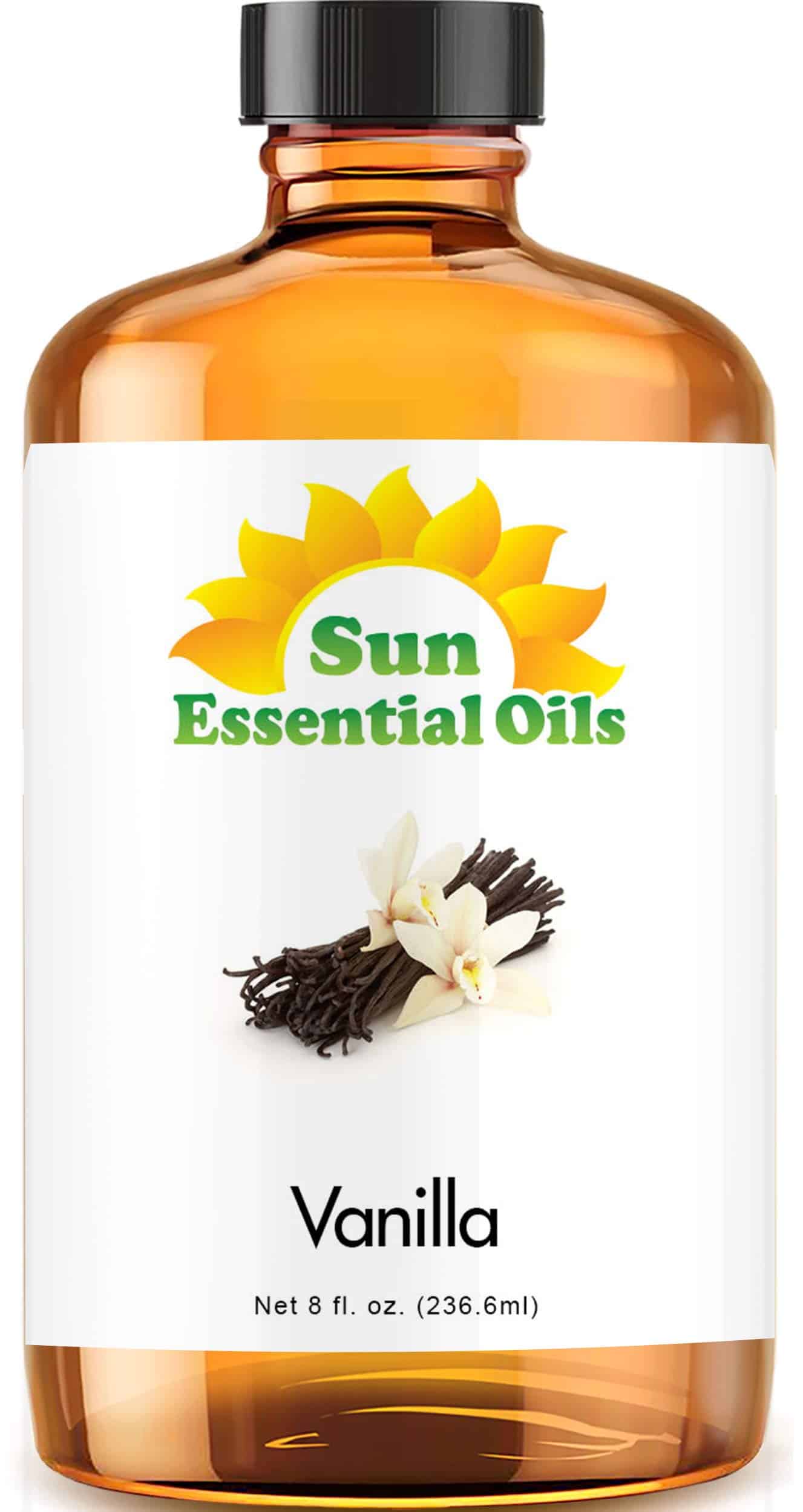 Sun Essential Oils 8oz - Vanilla Essential Oil - 8 Fluid Ounces - Vanilla Oil - Aromatherapy Diffuser Oils Vanilla - Aromatherapy Oils