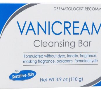 Vanicream Cleansing Bar For Sensitive Skin, Unscented 3.9 Ounce (Pack of 2)