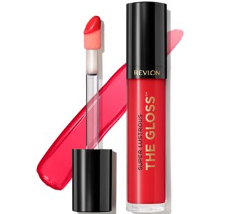 REVLON Lip Gloss, Super Lustrous The Gloss, Non-Sticky, High Shine Finish, 240 Fatal Apple