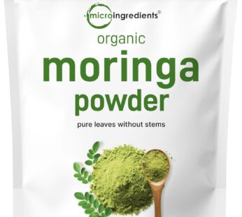 Organic Moringa Oleifera Leaf Powder for Hair, 2 Pounds, Rich in Antioxidants and Immune Vitamin, Great Superfoods for Moringa Tea, Moringa Drink, India Grown, Vegan