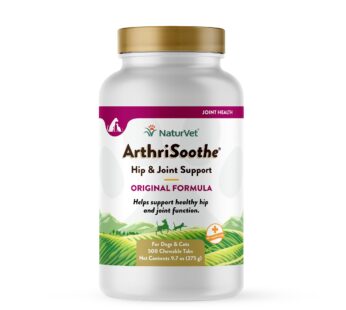NaturVet ArthriSoothe Hip & Joint Formula Pet Supplement for Dogs & Cats ? Includes Glucosamine, MSM, Chondroitin, Boswellia, Green Lipped Mussel ? Supports HIPS, Joints ? 500 Ct.