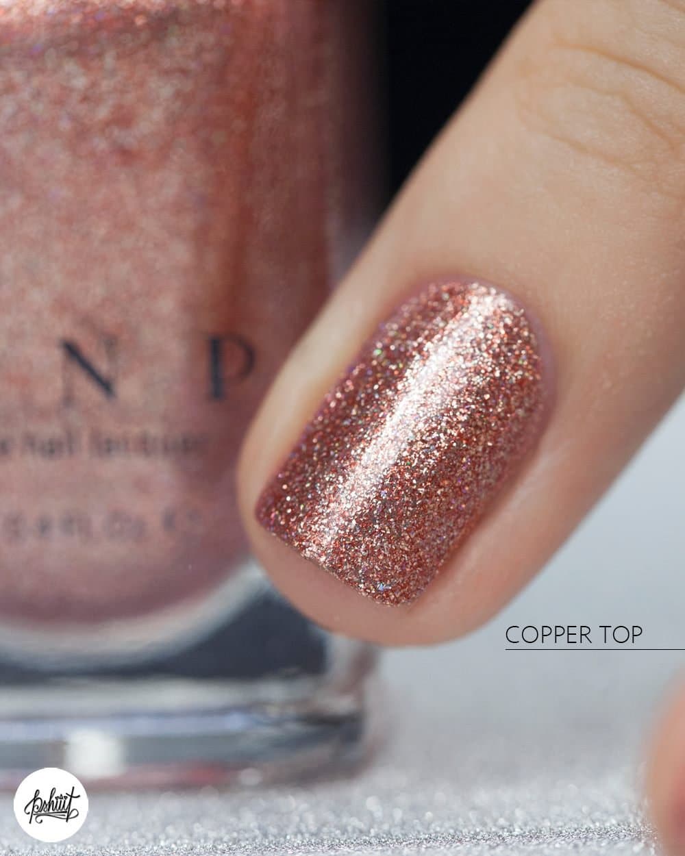ILNP Copper Top - Copper Holographic Metallic Nail Polish - Image 5