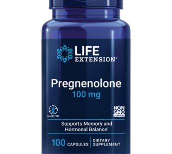 Life Extension Pregnenolone – Hormone balance supplement for healthy hormone levels, 100 mg – Hormone balance, memory, focus, cognitive health – Gluten-free, Non-GMO, 100 capsules