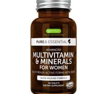 Methylated Women’s Multivitamin, Methylated Folate for MTHFR, Clean Label & Vegan, with Iron, Non-GMO, Sustained Release, 60 Tablets, by Igennus