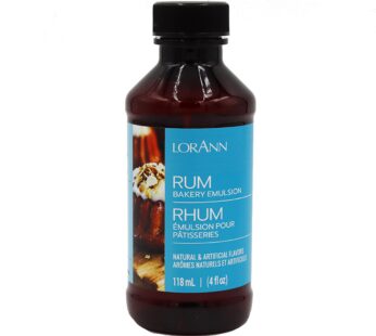 Lorann Oils Rum Bakery Emulsion: Realistic Rum Flavor, Ideal for Enhancing Boozy Notes in Baked Goods, Gluten-Free, Keto-Friendly, Rum Extract Alternative Essential for Your Kitchen