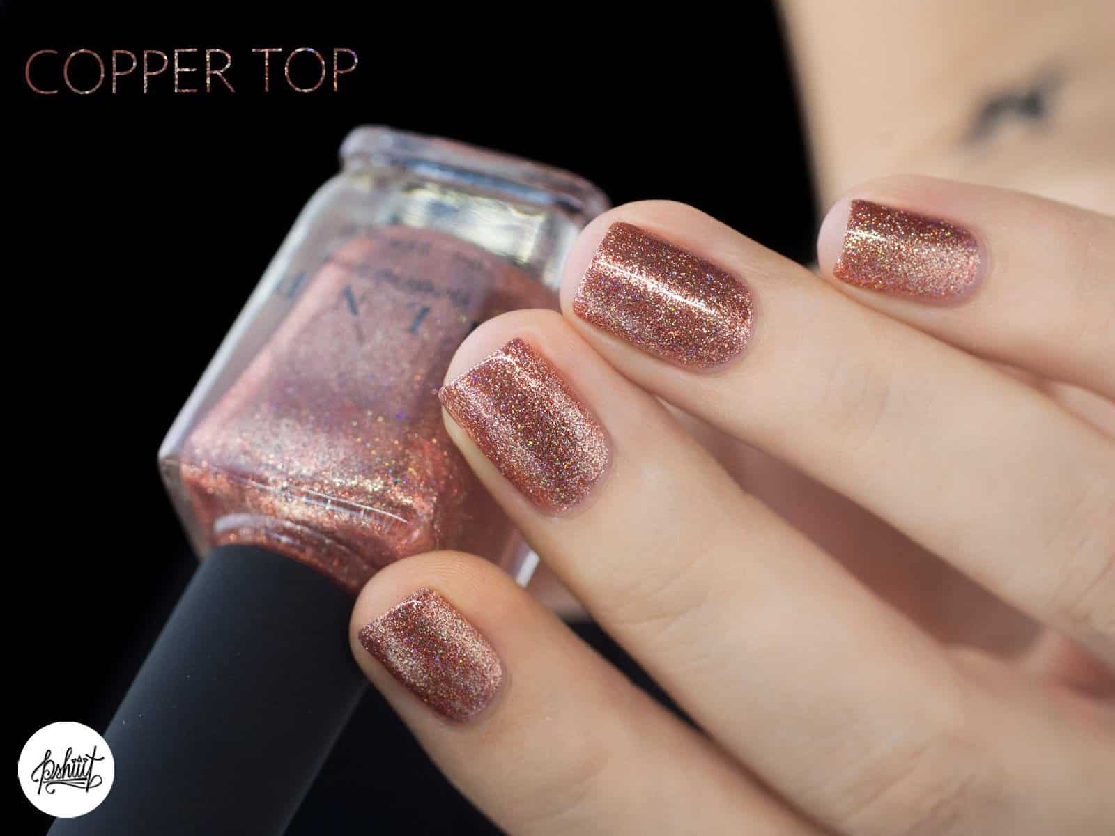 ILNP Copper Top - Copper Holographic Metallic Nail Polish - Image 9