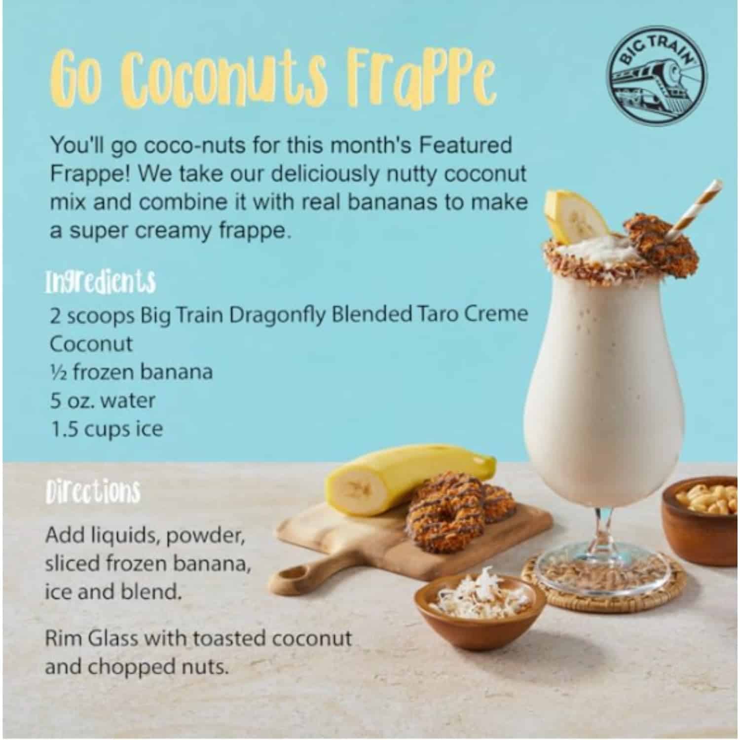 Big Train Dragonfly Coconut Blended Cr?me Beverage Mix, 3.5 Pound (Pack of 1) - Image 6