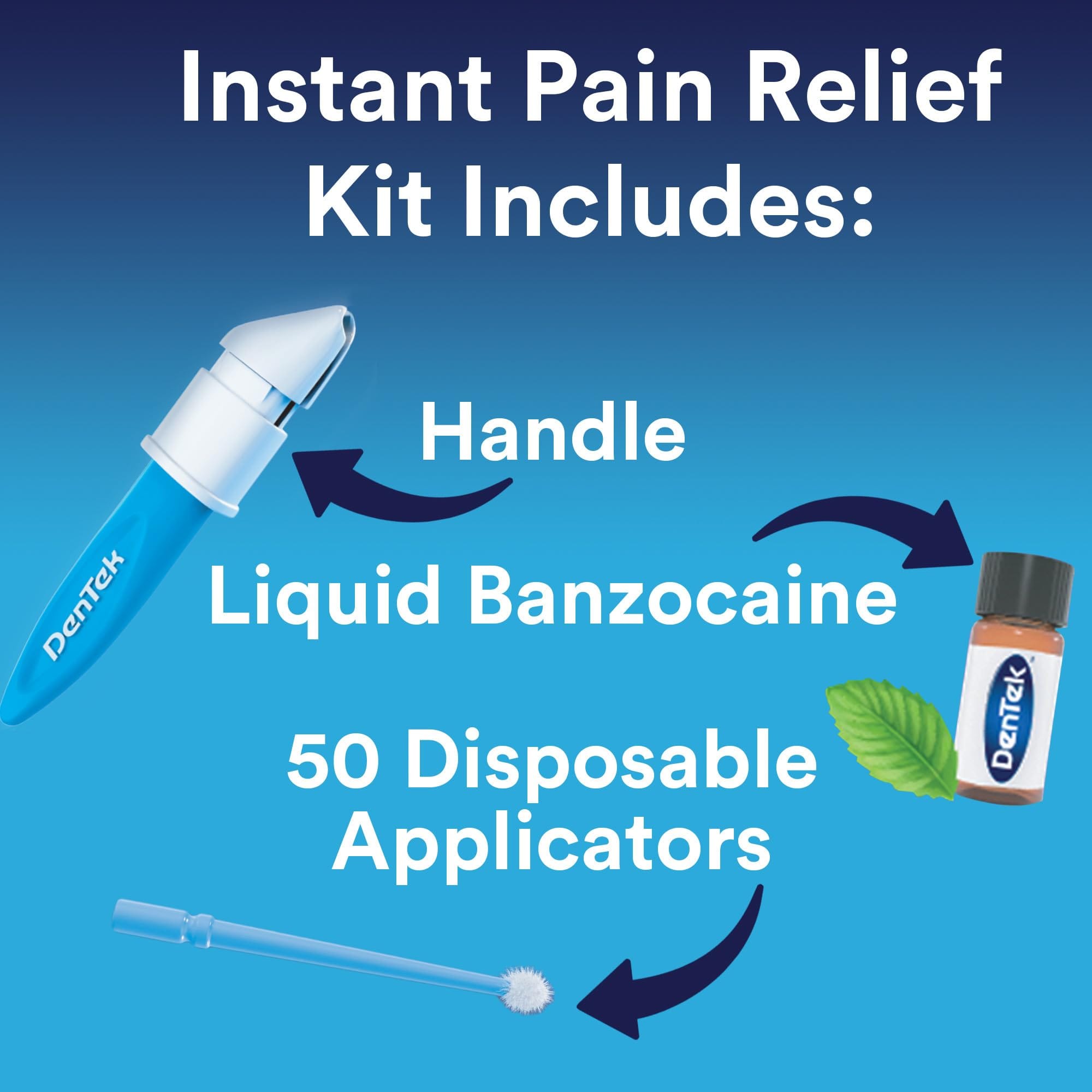 DenTek Instant Oral Pain Relief Maximum Strength Kit for Toothaches | 50 Count - Image 3
