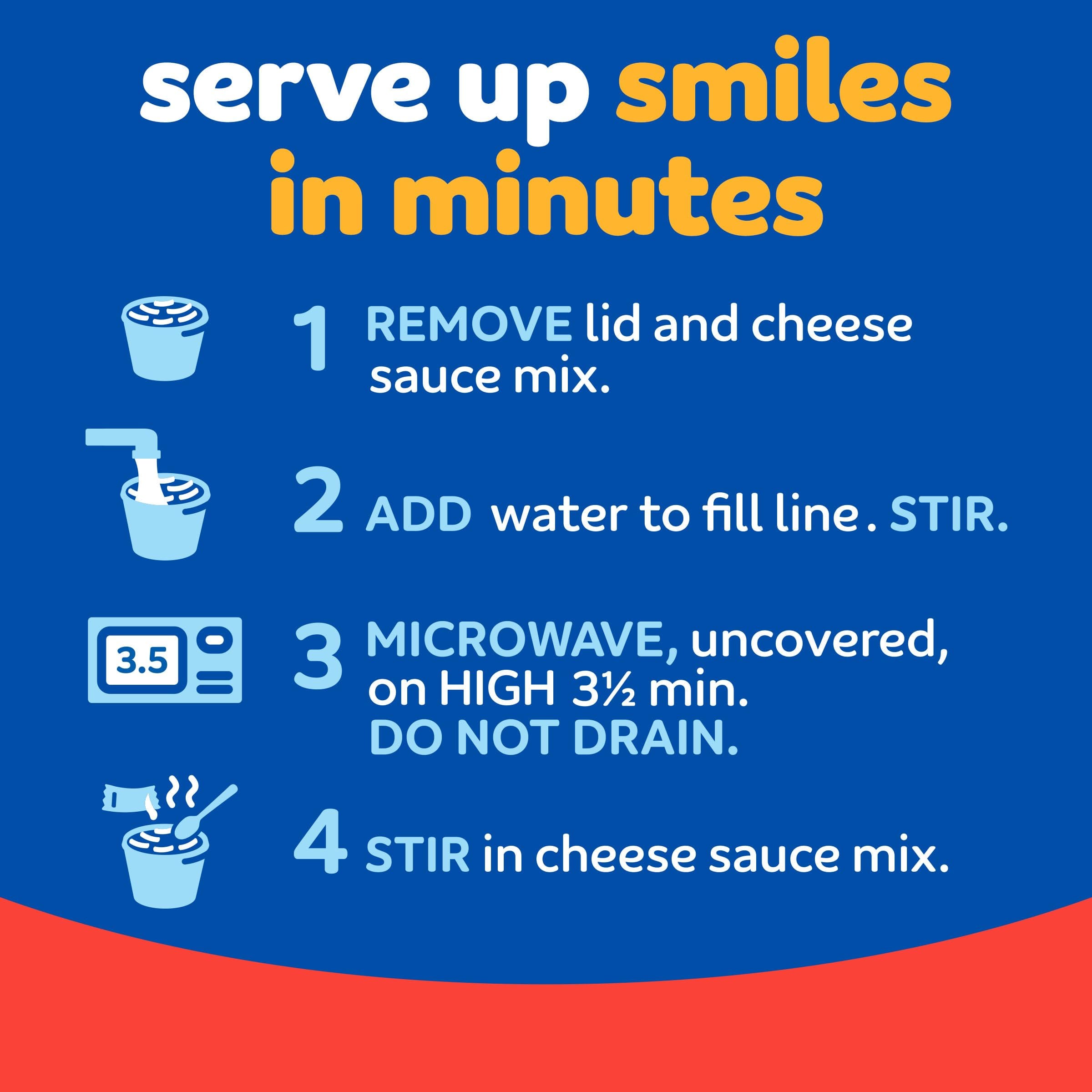 Kraft Triple Cheese Macaroni & Cheese Easy Microwavable Dinner, 2.05 Ounce, 4 Count (Pack of 1) - Image 5