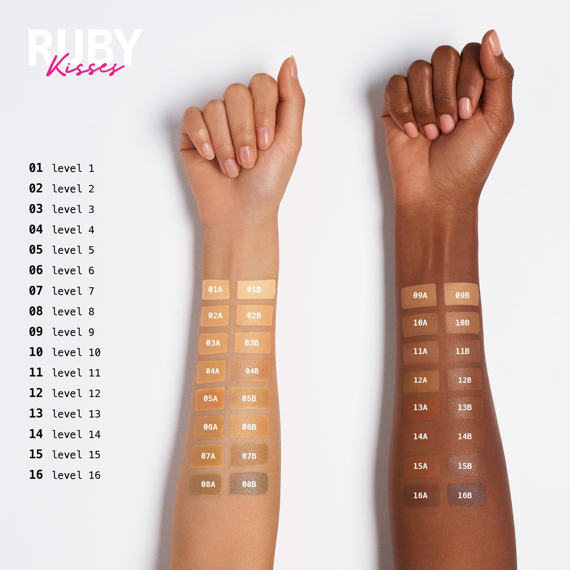 Ruby Kisses 3D Face Creator Cream Foundation & Concealer, 12 Hours Long Lasting, Medium to Full Coverage, Non-Greasy, Ideal for Makeup & Contour Palette (Level 16) - Image 6