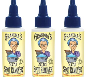 Grandma’s Secret Spot Remover – Chlorine, Bleach, and Toxin-Free Stain Remover – Stain Remover for Clothes – Fabric Stain Remover Removes Oil, Paint, Blood and Pet Stains -3 Pack of 2 Ounce