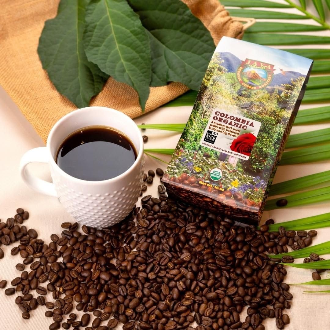 Java Planet Low Acid Coffee, Organic Colombian Single Origin: Whole Bean Medium Dark Roast - Smooth Full Flavored Coffee Bean, Two 1LB Bags - Image 8