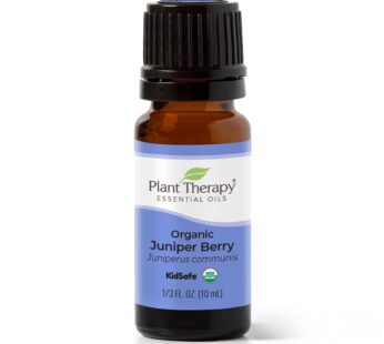 Plant Therapy Organic Juniper Berry Essential Oil 100% Pure, Undiluted, Natural Aromatherapy, Therapeutic Grade 10 mL (1/3 oz)