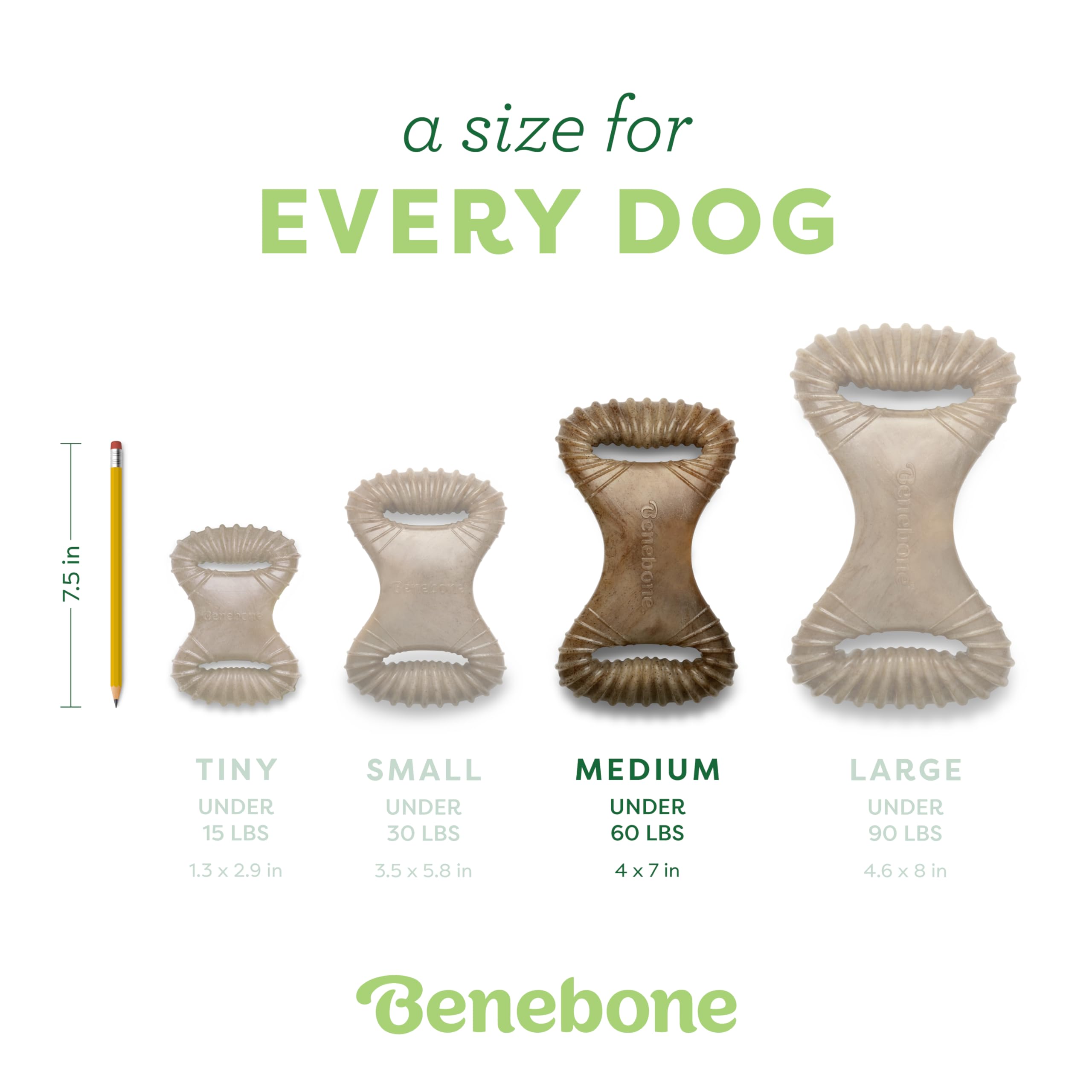 Benebone Dental Durable Dog Chew Toy for Aggressive Chewers, Real Chicken, Made in USA, Medium - Image 4