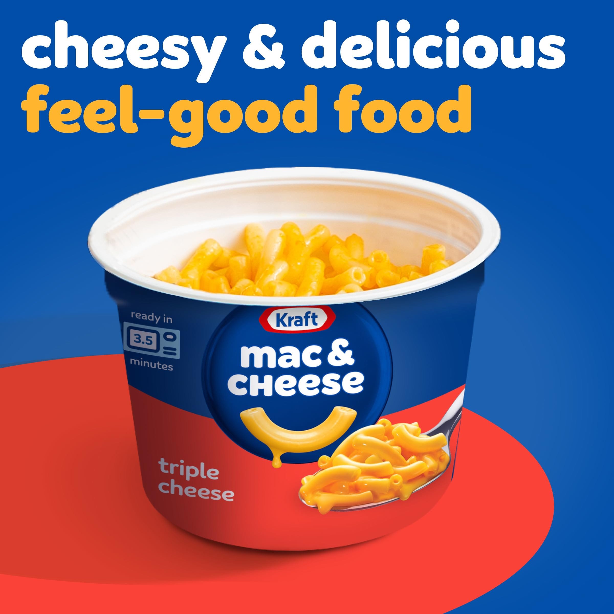 Kraft Triple Cheese Macaroni & Cheese Easy Microwavable Dinner, 2.05 Ounce, 4 Count (Pack of 1) - Image 7
