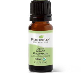 Plant Therapy Lemon Eucalyptus Organic Essential Oil 100% Pure, USDA Certified Organic, Undiluted, Natural Aromatherapy, Therapeutic Grade 10 mL (1/3 oz)